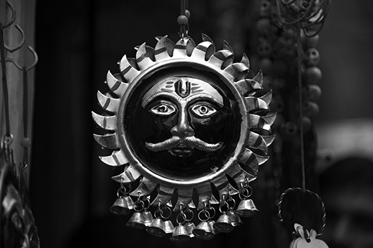 kala bhairava face varanasi uttar pradesh India Asia