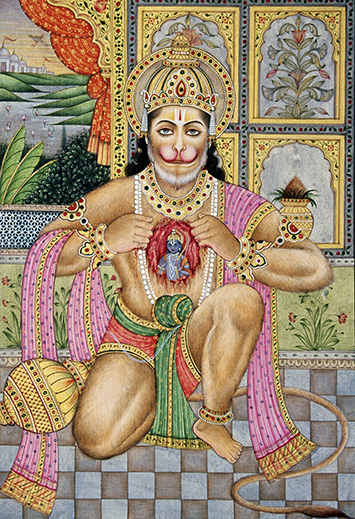 Lord Hanuman miniature painting