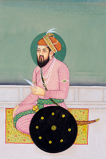 Mughal Emperor Babur miniature painting