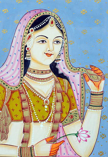 Mughal Empress Jodha Bai miniature painting